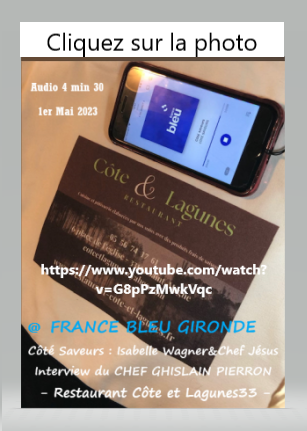 @FRANCE BLEU GIRONDE Les matinales "Côté Saveurs" 1er mai 2023 Cuisine française Traditionnelle revisitée & Ris de Veau